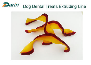 Το διπλό χρώμα μπέϊκον έστριψε ραβδιών σκυλιών τροφίμων ενιαία βίδα απολαύσεων εξωθητών την οδοντική