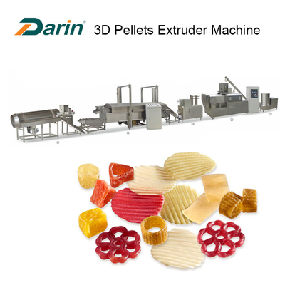 τρισδιάστατη Fryer σβόλων μηχανή 100-150kg/Hr εξωθητών πρόχειρων φαγητών