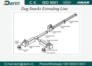 SUS304 τα υλικά πρόχειρα φαγητά σκυλιών/Pet μεταχειρίζονται τη μηχανή εξωθητών τροφίμων σκυλιών με τη μηχανή WEG
