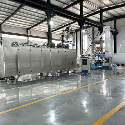 Υψηλής χωρητικότητας γραμμή παραγωγής ξηρών τροφίμων για κατοικίδια ζώα από ανοξείδωτο χάλυβα με δύο βίδες 200kw 1000kg/hr