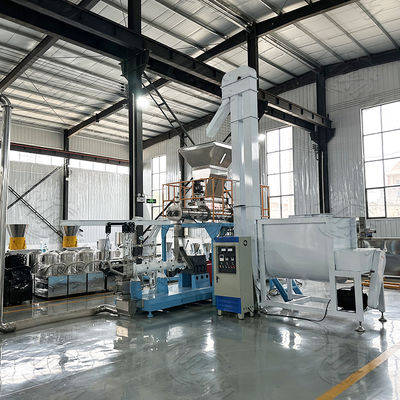 Πλήρως συνεχής και αυτόματος εξοπλισμός εξωθητών τροφίμων της Pet ψαριών/σκυλιών 1ton -3 ton/h