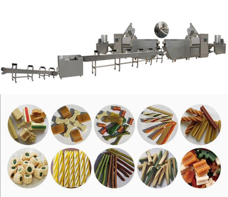 Οδοντική γραμμή παραγωγής προϊόντων πρόχειρων φαγητών τσίχλας εξωθητών τροφίμων σκυλιών προσοχής SS