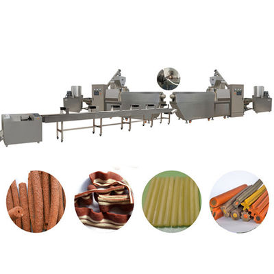 Το μικρό σκυλί κόκκαλων μεταχειρίζεται τη γραμμή επεξεργασίας τροφίμων κατοικίδιων ζώων πρόχειρων φαγητών, μηχανή κατασκευαστών τροφίμων σκυλιών συστροφής