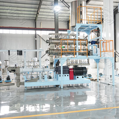 Συνεχής & αυτόματη εκχυλίσσα τροφής για κατοικίδια ζώα με ισχύ 380V / 50Hz και διάμετρο βίδες 70-110 mm για τροφή ψαριών σε επιφανειακό επίπεδο