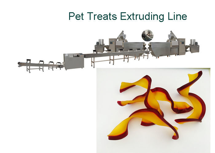 Δίδυμη στριμμένη χρώμα γραμμή παραγωγής πρόχειρων φαγητών σκυλιών τσίχλας μηχανών τροφίμων της Pet μορφής