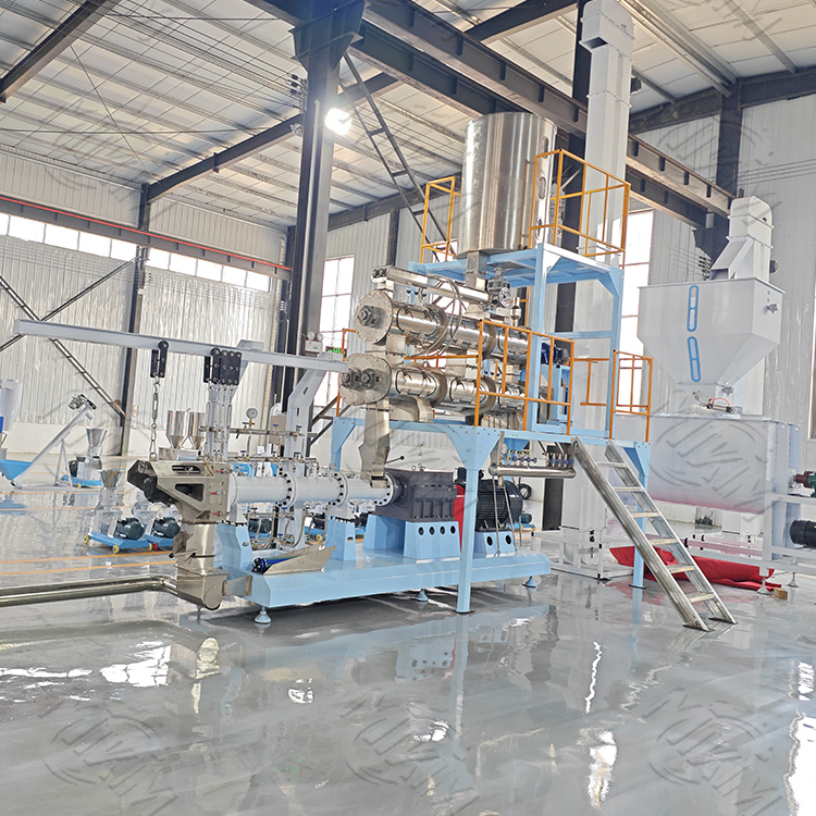 Δίδυμη κοχλιοφόρος μηχανή εξώθησης για γραμμή παραγωγής σνακ για σκύλους, ψάρια και κατοικίδια