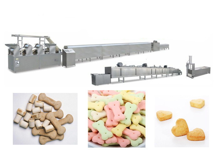 Πλήρες αυτόματο μπισκότο σκυλιών που κατασκευάζει τη μηχανή, γραμμή επεξεργασίας τροφίμων της Pet ανοξείδωτου
