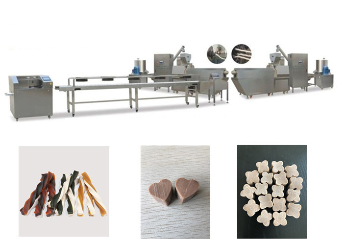 Δίδυμα πρόχειρα φαγητά Pet σκυλιών χρώματος συστροφής που κάνουν τη παραγωγή προϊόντων μασήματος μηχανών