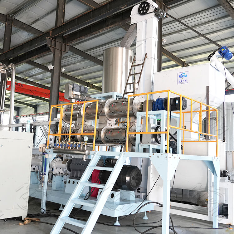 3-5ton/h Automatic Floating Sinking Fish Feed Production Line Twin screw Dog Food Extruder  floating fish feed pellet extruder machine